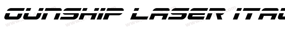 Gunship Laser Italic字体转换